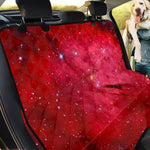 Red Galaxy Space Cloud Print Pet Car Back Seat Cover