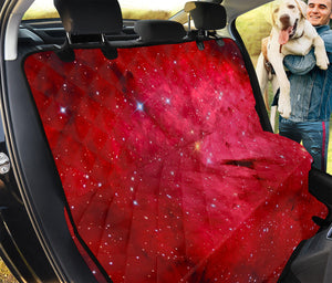 Red Galaxy Space Cloud Print Pet Car Back Seat Cover