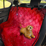 Red Galaxy Space Cloud Print Pet Car Back Seat Cover