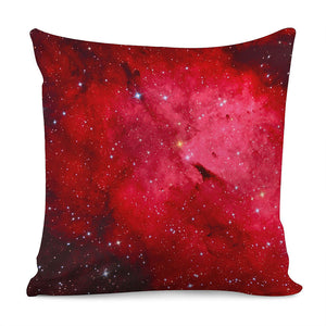 Red Galaxy Space Cloud Print Pillow Cover