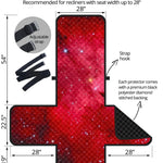 Red Galaxy Space Cloud Print Recliner Protector