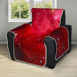 Red Galaxy Space Cloud Print Recliner Protector