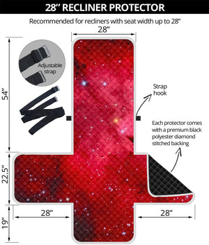 Red Galaxy Space Cloud Print Recliner Protector