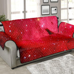 Red Galaxy Space Cloud Print Sofa Protector