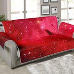 Red Galaxy Space Cloud Print Sofa Protector