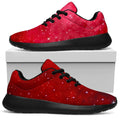 Red Galaxy Space Cloud Print Walking Shoes