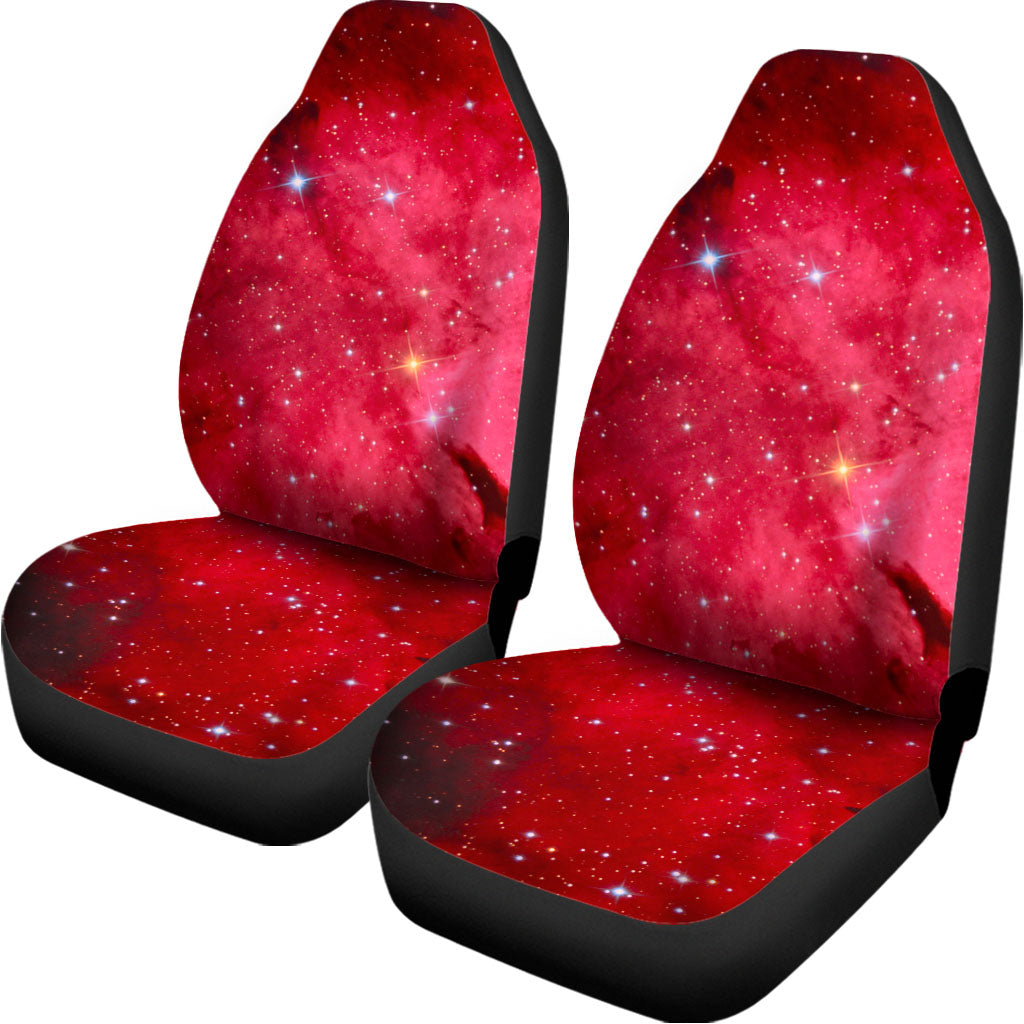 Red Galaxy Space Cloud Print Universal Fit Car Seat Covers