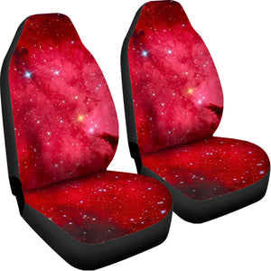 Red Galaxy Space Cloud Print Universal Fit Car Seat Covers