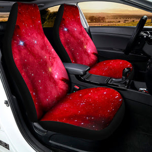 Red Galaxy Space Cloud Print Universal Fit Car Seat Covers