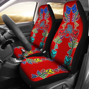 Red Generations Flowers Bearpaw Universal Fit Car Seat Covers GearFrost