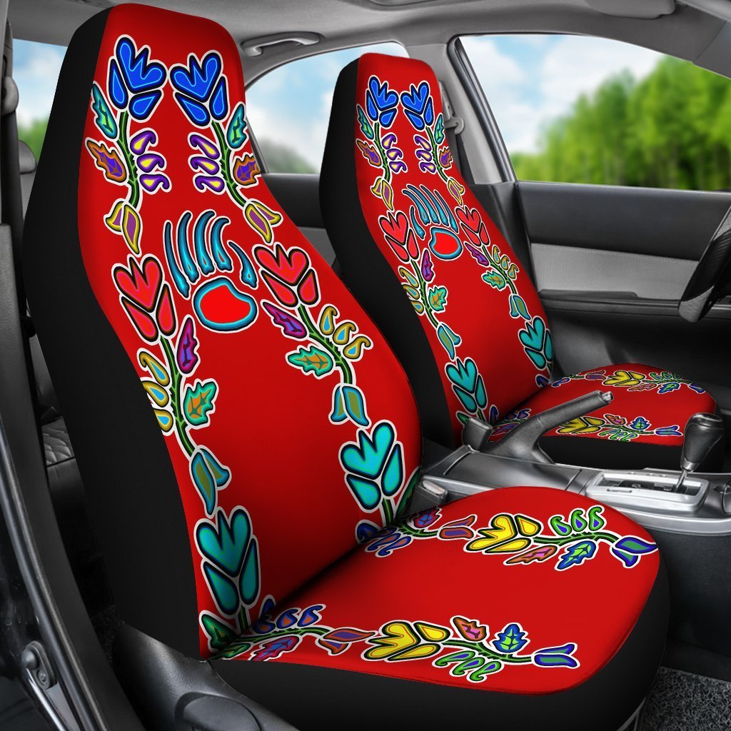 Red Generations Flowers Bearpaw Universal Fit Car Seat Covers GearFrost