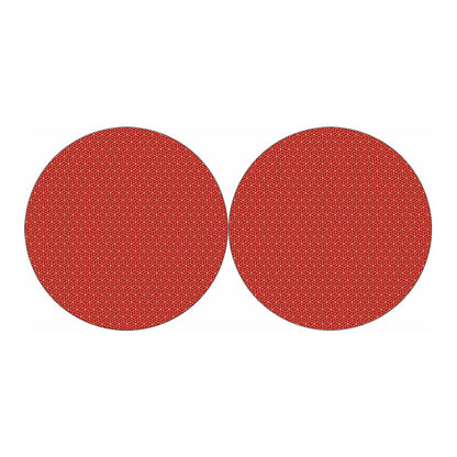 Red Geometric Japanese Pattern Print Car Coasters