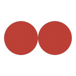 Red Geometric Japanese Pattern Print Car Coasters