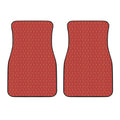 Red Geometric Japanese Pattern Print Front Car Floor Mats