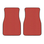 Red Geometric Japanese Pattern Print Front Car Floor Mats