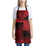 Red Geometric Print Apron