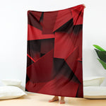 Red Geometric Print Blanket