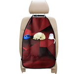 Red Geometric Print Car Seat Organizers