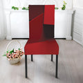 Red Geometric Print Dining Chair Slipcover