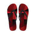 Red Geometric Print Flip Flops
