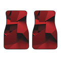 Red Geometric Print Front Car Floor Mats