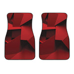 Red Geometric Print Front Car Floor Mats