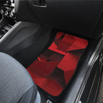 Red Geometric Print Front Car Floor Mats
