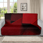 Red Geometric Print Futon Protector