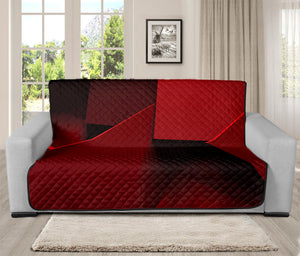 Red Geometric Print Futon Protector