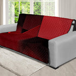 Red Geometric Print Futon Protector