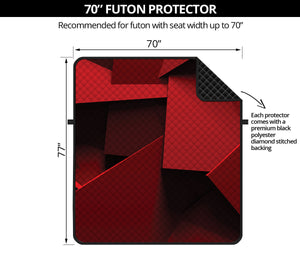 Red Geometric Print Futon Protector