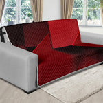 Red Geometric Print Futon Protector