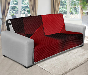 Red Geometric Print Futon Protector