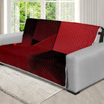 Red Geometric Print Futon Protector