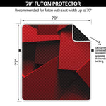 Red Geometric Print Futon Protector