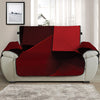 Red Geometric Print Half Sofa Protector