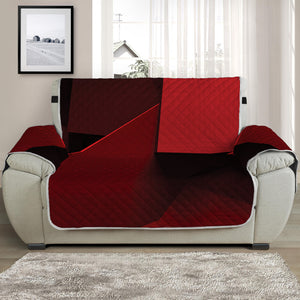 Red Geometric Print Half Sofa Protector