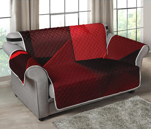 Red Geometric Print Loveseat Protector