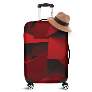 Red Geometric Print Luggage Cover