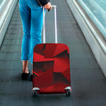 Red Geometric Print Luggage Cover