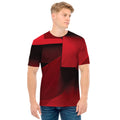 Red Geometric Print Men's T-Shirt