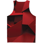 Red Geometric Print Men's Tank Top