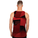 Red Geometric Print Men's Tank Top