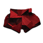Red Geometric Print Muay Thai Boxing Shorts