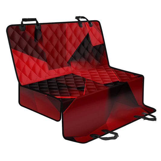 Red Geometric Print Pet Car Back Seat Cover