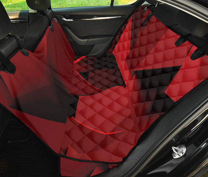 Red Geometric Print Pet Car Back Seat Cover