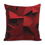 Red Geometric Print Pillow Cover