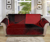 Red Geometric Print Sofa Protector