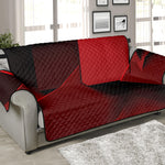 Red Geometric Print Sofa Protector