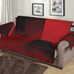 Red Geometric Print Sofa Protector